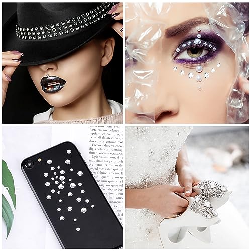 Rhinestones Stickers Self Adhesive Black Gems for Makeup Jewels - Image 4