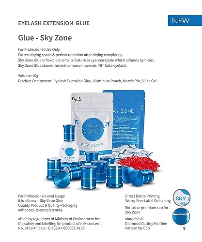 Sky Zone Eyelash Extension Glue 5ml Low Fumes Low Irritation Fast Drying - Image 3