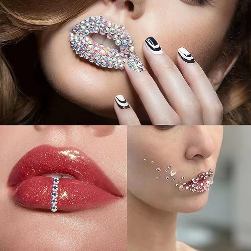 8 Sheets of Eye Body Face Gems Stickers - Adhesive Rhinestone Pearl Makeup Gems - Crystal Diamond Glitter Stick - Image 3