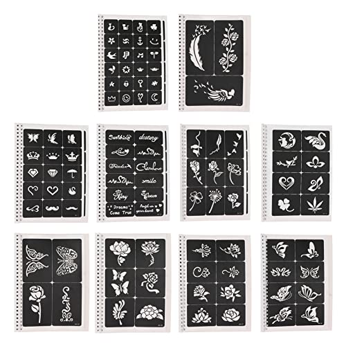 97pcs Glitter Tattoo Stencils, Boys and Man Reusable Set, PVC Material - Image 4