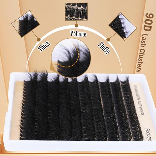 Fluffy Eyelash Extension Kit Volume Lash Clusters 10-18mm 100D DIY Lash Extension Kit - Image 16