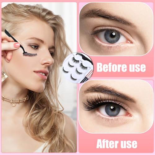 Magnetic Eyelashes, 3 Pairs Reusable, Natural Look False Eyelashes, Lightweight & Sweatproof, CHAVA - Image 4