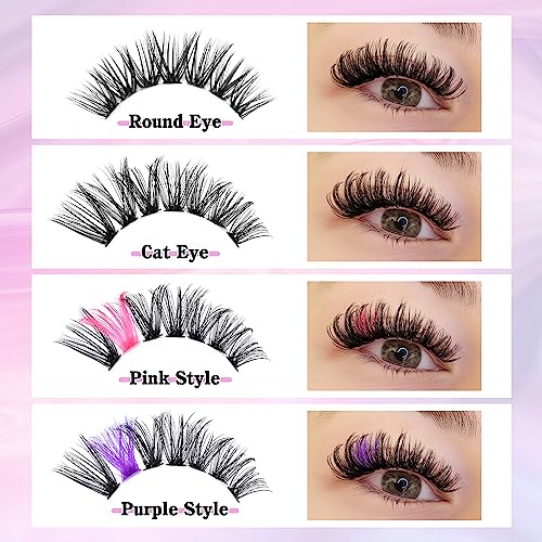 ALPHONSE Lash Clusters 9-16mm DIY Eyelash Extensions 200 Pcs Natural Look D Curl Wispy Cluster Lashes - Image 29
