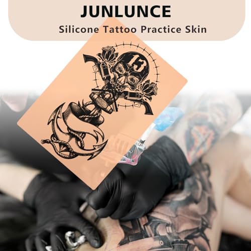 JUNLUNCE Tattoo Practice Kit Premium Silicone Practice Skins 3mm Thickness - Image 4