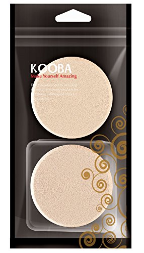 KOOBA 4pcs Round Makeup Sponges Beige JAPAN NBR 2.0" Sensitive Skin - Image 6