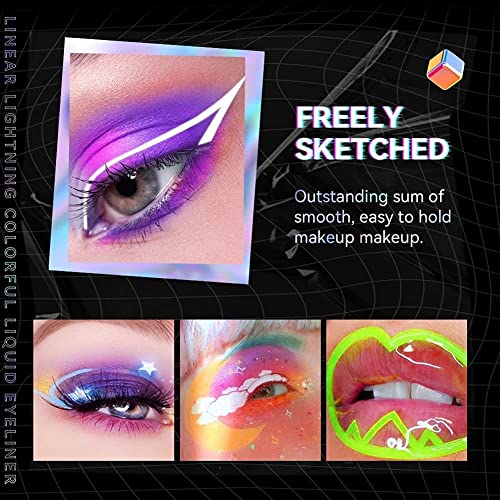 Mysense UV Matte Liquid Eyeliner Kit, 8 Colors, Waterproof - Image 3