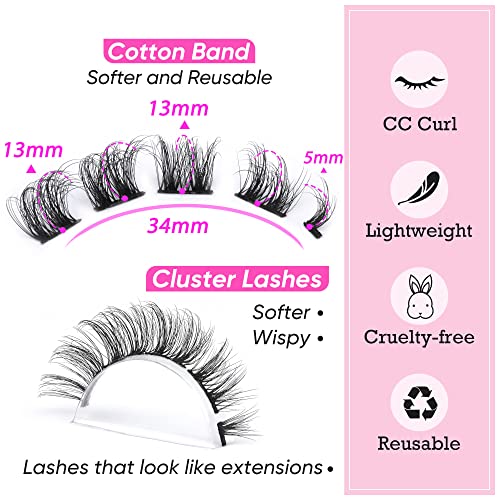 Lashes Wispy False Eyelashes Natural Look 3D Mink Eye Lashes Pack (A10-14mm) 10 Pair - Image 12