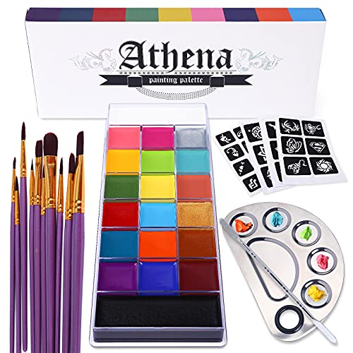 UCANBE Athena Face Body Paint Oil Makeup Set, 20 Colors FX Halloween Party Painting