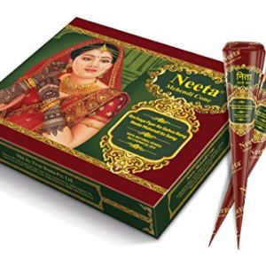 Neeta Indian Mehendi-Henna Cone 12pc Box All Natural Chemical Dye Free