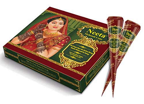 All Natural Herbal Henna Cones - Pack of 12 - Temporary Tattoos
