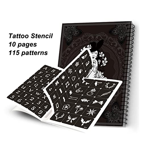 Tattoos Stencil Template, 115 Pattern Tattoo Stencils, Removable Stickers, Body Art Pack, PVC Material - Image 2