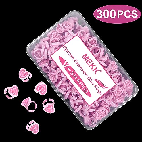 Glue Rings for Eyelash Extensions Disposable Lash Glue Holder 300PCS (Pink) - Image 4