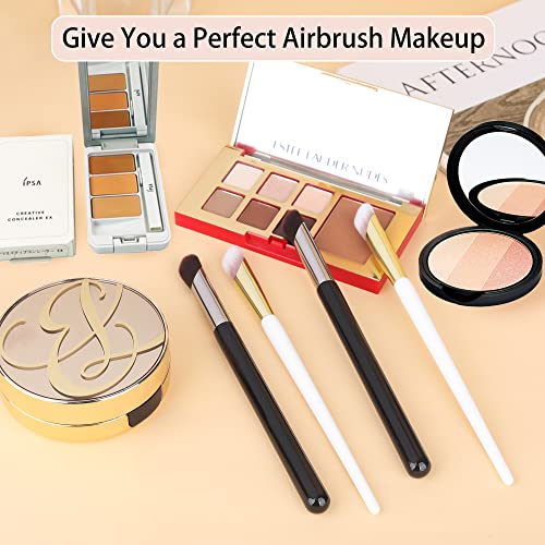 Champagne Facial Brushes, Blush Highlighting, Loose Powder, Fan Mask, Soft Applicator Tools - Image 17