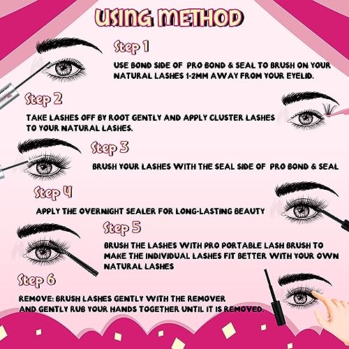 Lash Extension Kit 280Pcs Individual Lashes with Various Styles for DIY - Image 103