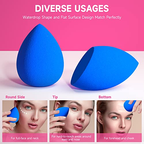 FACEMADE 12 PCS Makeup Sponge Set and 1 Sponge Holder, Beauty Sponges for Liquid, Cream and Powder - Image 4