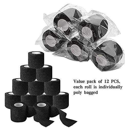 Self-Adhesive Tape Yangna 12 Pack 2" x 5 Yards Cohesive Tattoo Grip Cover - Image 3