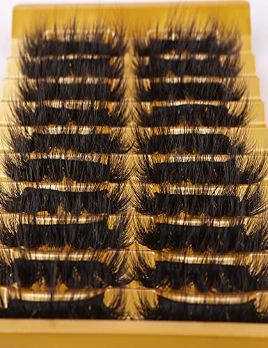 Fluffy Mink Eyelashes 8D 20mm C Curl Pack 10 Pairs Wispy Full Reusable - Image 19
