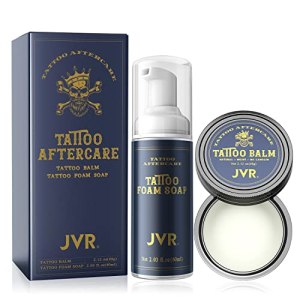 Tattoo Aftercare Kit, JVR Tattoo Soap & Balm, Moisturize, Color Enhancement, Gentle Ingredients