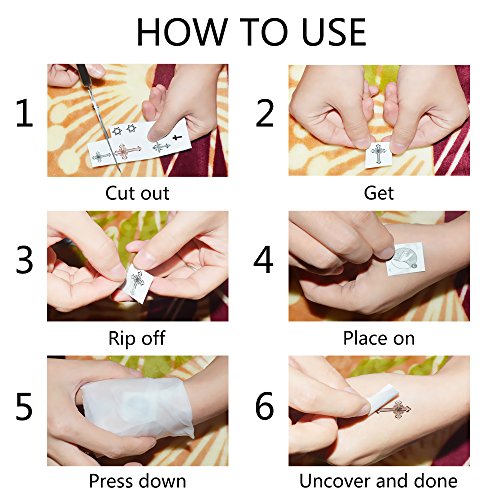 COKOHAPPY Halloween Bleeding Wound Scar Flash Temporary Tattoo 10 Sheets - Image 4