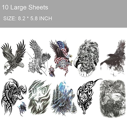 AWLEE Tribal Totem Temporary Tattoos - Long Lasting 35 Sheets - Image 14