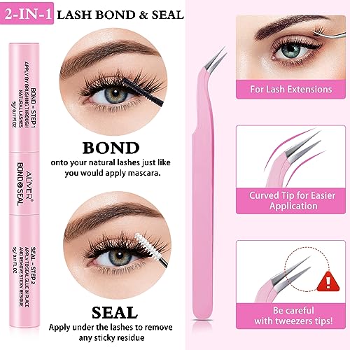 Lash Bond and Seal for Eyelash Extensions, 72pcs Lash Clusters Tweezer Waterproof Long-Lasting DIY - Image 6
