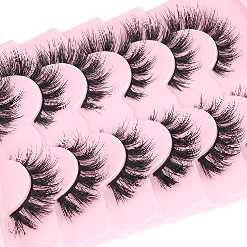 Lashes Wispy False Eyelashes Natural Look 3D Mink Eye Lashes Pack (A10-14mm) 10 Pair - Image 4