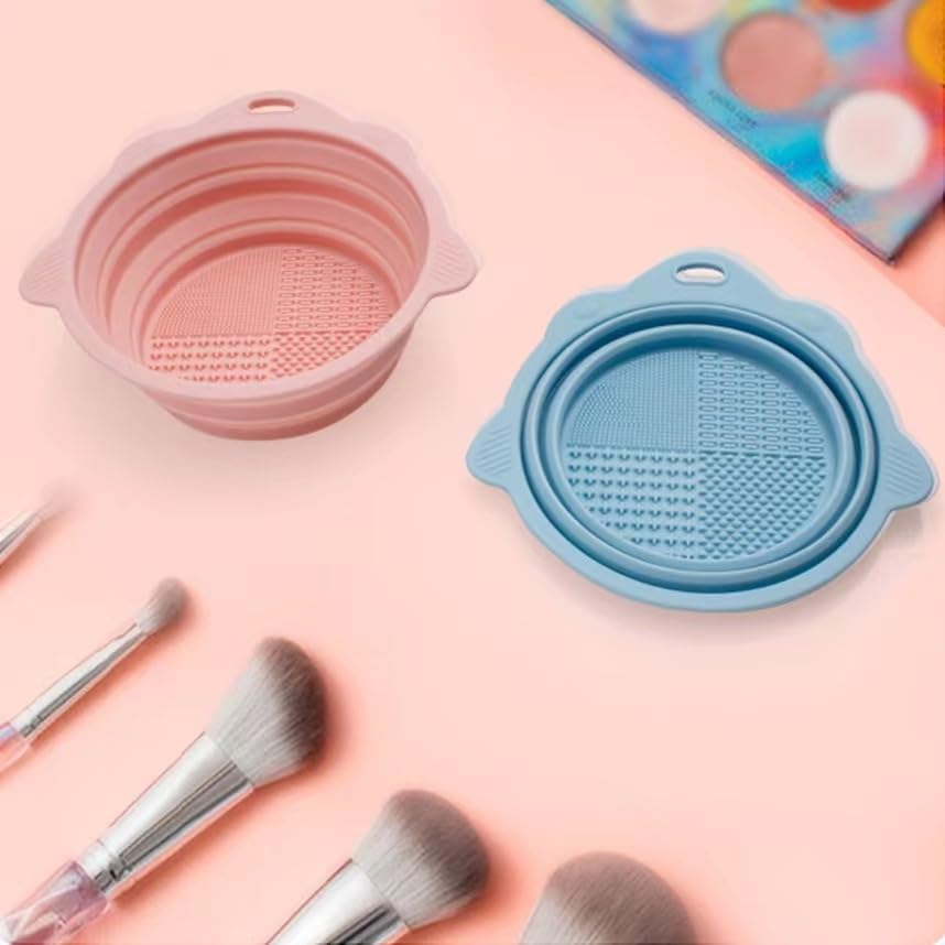 QOOWFEANIG 3Pack Silicone Makeup Brush Cleaner Mat, Foldable, Eco-Friendly, Easy to Use - Image 4