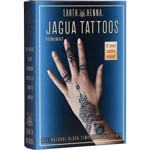 Earth Henna Organic Jagua Black Tattoo Kit 11 Count (USA-Made)
  
Step 2: Create safe and fun temporary tattoos with Earth Henna's organic Jagua black tattoo kit. Dermatologically tested for safety, lasts 1-2 weeks, and suitable for the entire family.