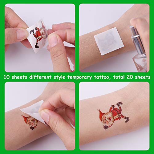 Christmas Temporary Tattoos Body Stickers Santas Xmas Tree Disposable Cartoon - Image 2