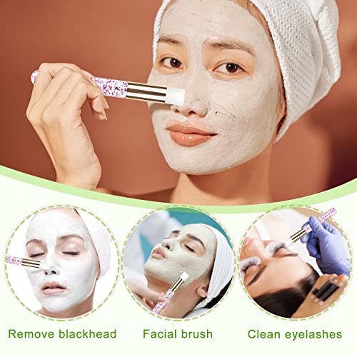 Lash Shampoo Brushes, Eyelash Brush Cleaner Lash Cleansing Brush Nose Pore Deep Blackhead Remover Cleaning Brush (20pcs in gold) - Image 9