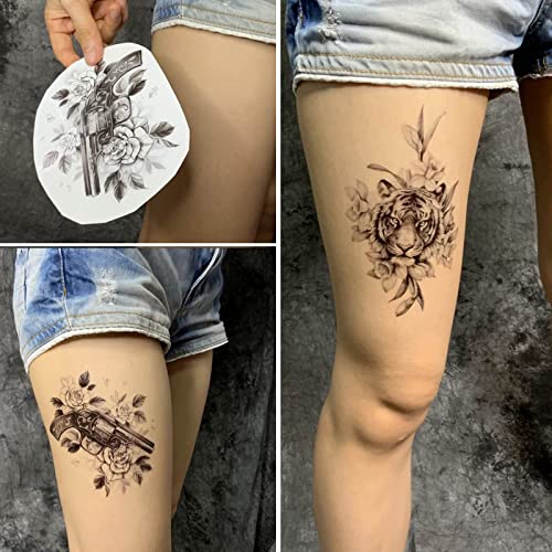 Large Realistic Temporary Tattoos Sticker (Pattern 12) Roarhowl X-Large - Image 7