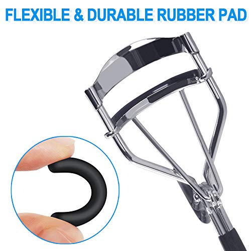 Eyelash Curler Refill Pads 30pcs Black Rubber with Hard Storage Case - Image 2