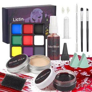 Lictin Halloween SFX Zombie Makeup Kit 9 Colors Bruise Palette