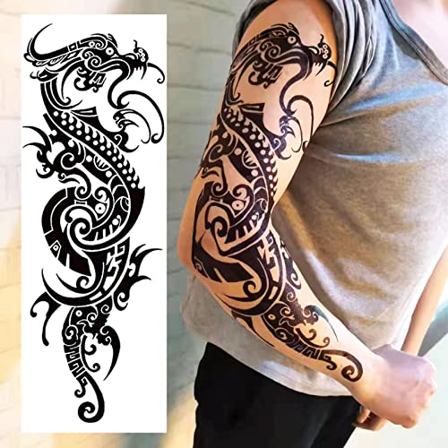 Aresvns Large Temporary Tattoos for Men and Women, Realistic Designs, Waterproof - Image 2