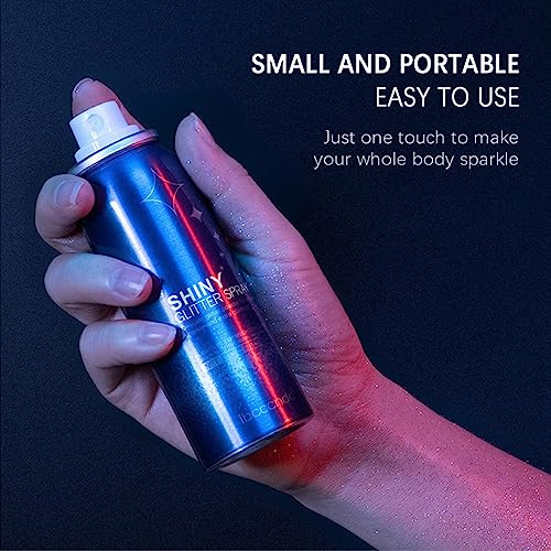 RoseFlower 2pcs Glitter Spray, Sparkle Shimmer Shiny Spray for Hair Face Skin, 2.11fl.oz - Image 3