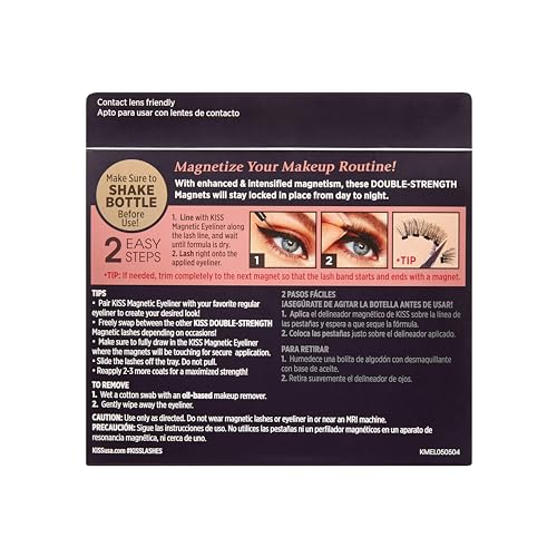 Kiss Faux Mink Magnetic Lashes 05 Crowd Pleaser Black KISS 1 Pair - Image 2