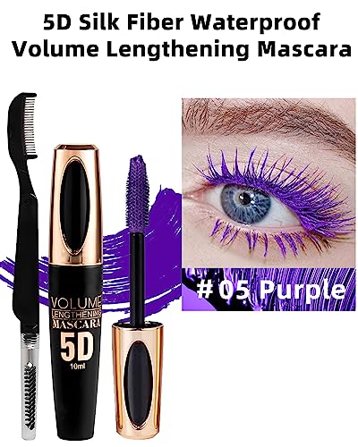 Long Lasting Waterproof 5D Silk Fiber Mascara, 6 Color Options - Image 5