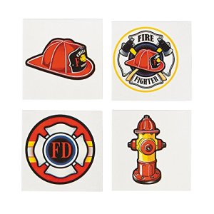 Firefighter Tattoos 72 pcs Fun Express