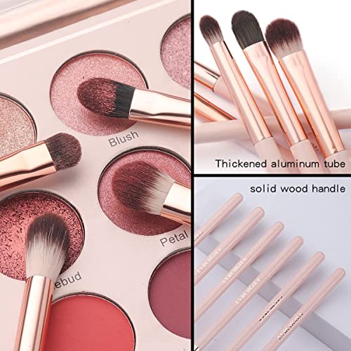 Eye Makeup Brush Set, 6 Pcs, Vegan, Professional Blending, Soft Hairs, Wood Handle, Special Gift - Image 2
