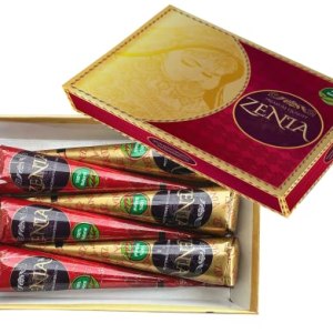 Zenia 100% Natural Henna Cones Mehndi Cones For Temporary Body Art Tattoo Freckles 25g