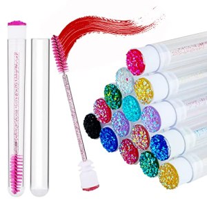 MWOOT 20 Pack Mixed Colors Diamond Mascara Wands Lash Extension Brushes