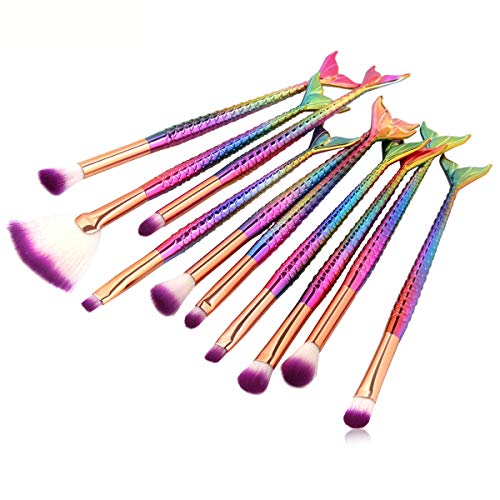 Mermaid Makeup Brush Set Professional Eye Brushes for Eyeshadow Concealer