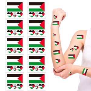 Palestine Flag Temporary Tattoo Stickers Waterproof