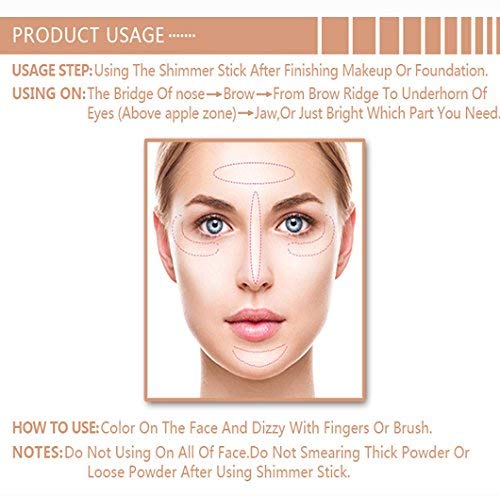 Bronzers Highlighter Stick Shimmer Cream Powder Waterproof Light Face Cosmetics - Image 4