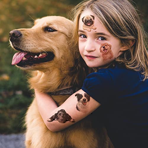 CHARLENT 148 PCS Dog Cat Temporary Tattoos for Kids - 3D Individual Puppy Kitten Tattoos for Boys Girls Animals Birthday Party Favors - Image 3