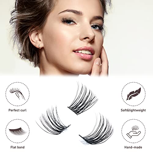 QUEWEL Lash Extension Kit, Clusters Bond & Seal, Applicator Tool, Glue Remover, Natural Look (FDD-H01-kit) - Image 108