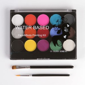 15 Colors Water Based Face Body Paint Kit Professional Water-Soluble Pigment Tattoo Painting