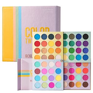 Color Twist 84 Pigmented Eye Shadow Palette for Full Face, Matte Shimmer Glitter, Long Lasting Waterproof, MYUANGO 220.00 g