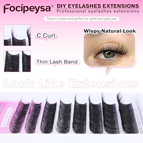 Fluffy Eyelash Extension Kit Volume Lash Clusters 10-18mm 100D DIY Lash Extension Kit - Image 9