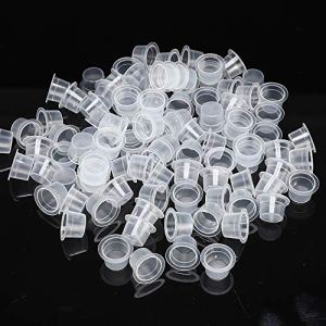 Combofix Tattoo Ink Caps Cups - 300pcs Mixed Sizes #9 Small #13 Medium #16 Large Plastic Disposable Tattoo Pigment Cups